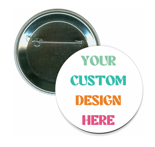 2 ¼" Round Pin Back Buttons